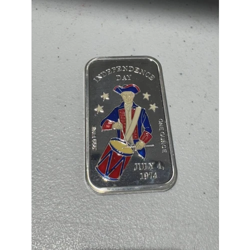 1 oz .999 Fine Silver A Ceeco Bar Independence Day July 4, 1974 (2)