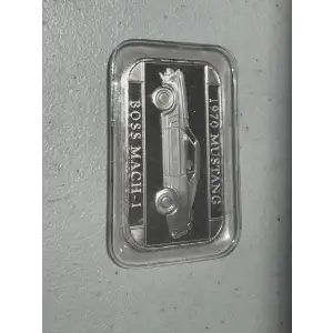 1 oz .999 Fine Silver Bar 1970 Mustang Boss Mach - 1 Car