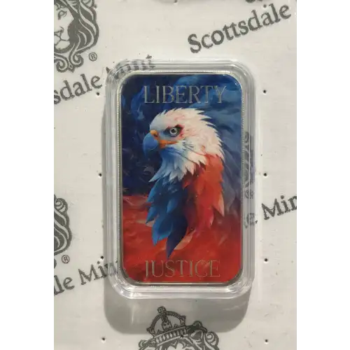 1 oz .999 Fine Silver Bullion Scottsdale Colorized Bar America