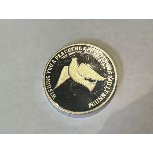 1 oz .999 Fine Silver Round 2000 Peaceful New Millennium Dove (2)