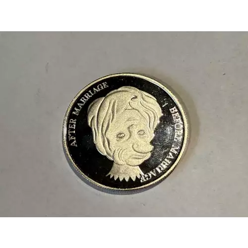 1 oz .999 Fine Silver Round Before and After Marriage (2)