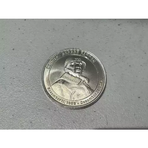 1 oz .999 Fine Silver Round General George Patton War Tank