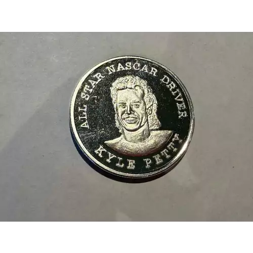 1 oz .999 Fine Silver Round Kyle Petty Nascar All Star Driver 45 Years (2)