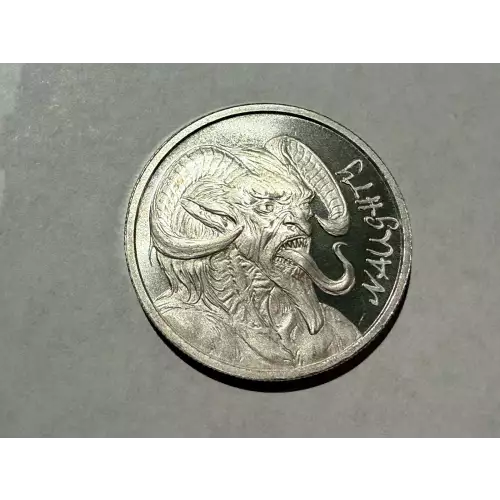 1 oz .999 Fine Silver Round Santa Krampus Naughty Nice (2)