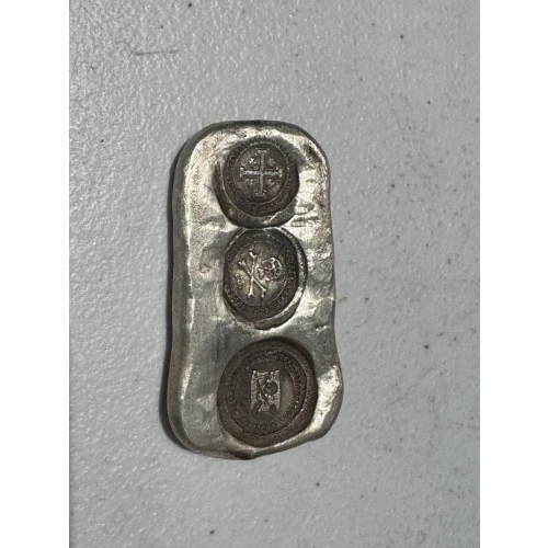 1 oz .999 Fine Silver Treasure Bar MK BARZ & Bullion Skull Pirate