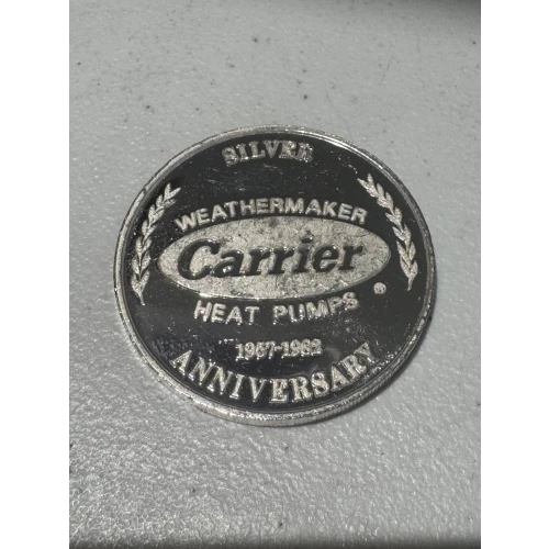 1 oz .999 Fine Silver Weathermaker CARRIER Heat Pumps 1957-1982 Anniversary Round
