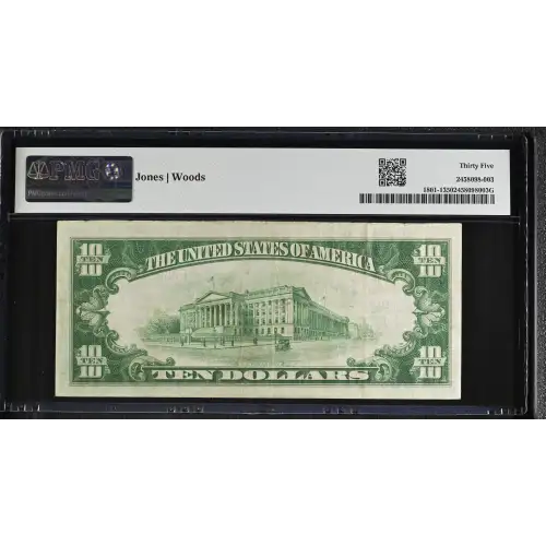 $10 1929 small brown seal. Small National Bank Notes 1801-1 (3)