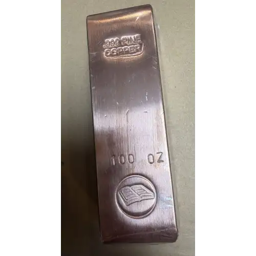 100 oz 999 Fine Generic Copper Bar