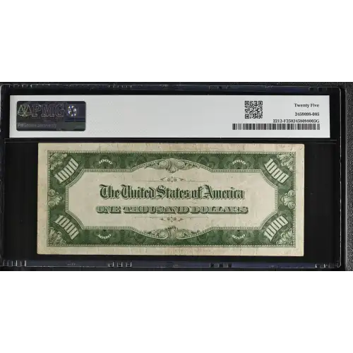 $1,000 1934-A.  High Denomination Notes 2212-F (3)