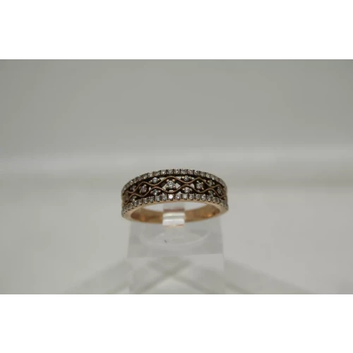 10k Rose Gold .54cttw DIAMOND FANCY BAND ring size 7.5