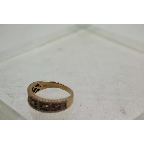 10k Rose Gold .54cttw DIAMOND FANCY BAND ring size 7.5