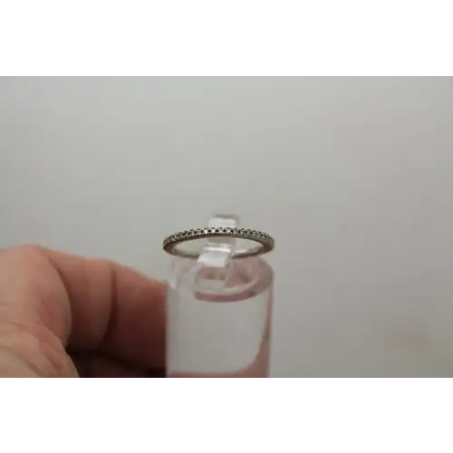 10k W.G. .14ctw DIAMOND ANNIVERSARY BAND ring size 4.75 #