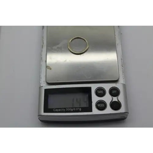 10k W.G. .14ctw DIAMOND ANNIVERSARY BAND ring size 4.75 # (5)