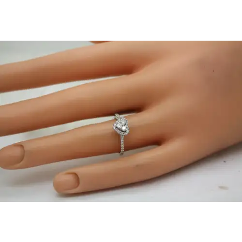 10k W.G. .33ctw DIAMOND ILLUSION HALO ring size 8