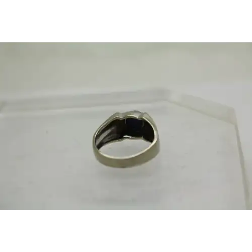 10k W.G. BLUE SAPPHIRE LINDE LINDY STAR ring size 8.25