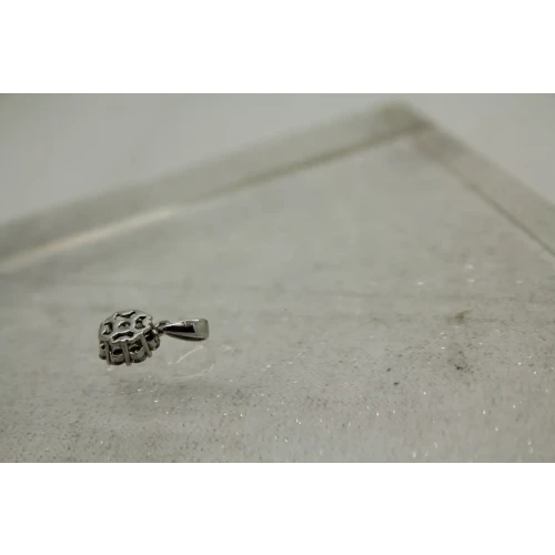 10k White Gold .33ctw DIAMOND FLOWER DESIGN pendant