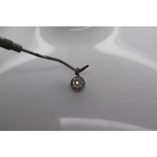 10k White Gold .33ctw DIAMOND ILLUSION HALO pendant