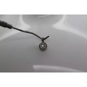 10k White Gold .33ctw DIAMOND ILLUSION HALO pendant