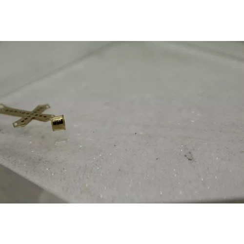 10k Yellow Gold Channel Set WHITE SAPPHIRE FANCY CROSS pendant