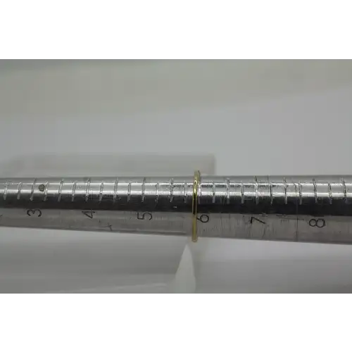 10k Y.G. Emerald Cut RUBY & WHITE STONE ring size 6 #