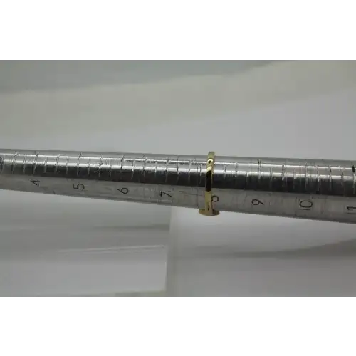 10k Y.G. Oval Cut ORANGE STONE & DIAMOND acc. ring size 8 #