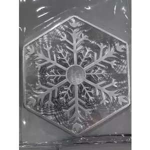 10oz Snow Flake .999 Silver Bar 