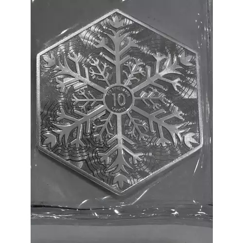 10oz Snow Flake .999 Silver Bar  (2)
