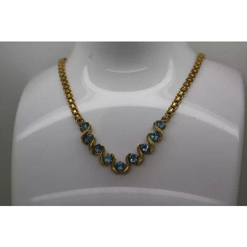 1/30 14k/ .925 Sterling Silver BLUE TOPAZ 