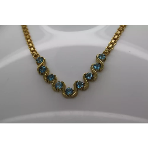 1/30 14k/ .925 Sterling Silver BLUE TOPAZ 