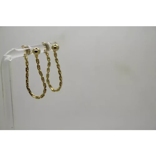 14k Gold Filled FLEXIBLE CHAIN LINK DESIGN HOOP STYLE earrings