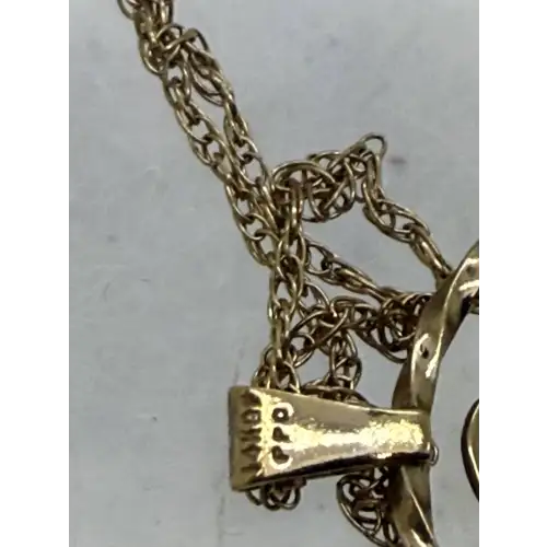 14k Gold Filled LASER CUT OPENWORK DOLPHINS necklace 20