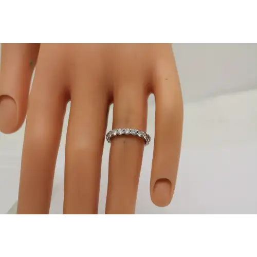 14k W.G. 1.68ctw DIAMOND ETERNITY BAND ring size 4.75 #