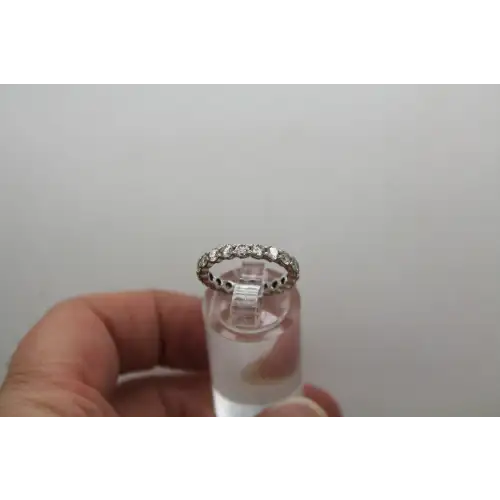 14k W.G. 1.68ctw DIAMOND ETERNITY BAND ring size 4.75 #