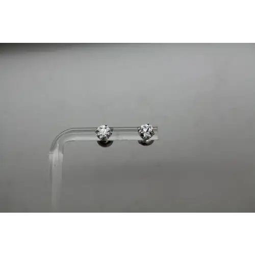 14k W.G. .78ctw NATURAL DIAMOND STUD earrings screw backs