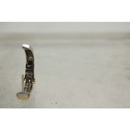 14k White Gold & Yellow Gold accents .80ctw DIAMOND HOOP earrings