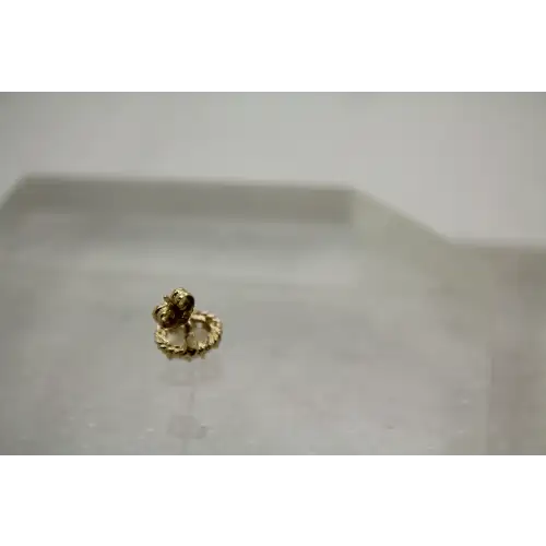 14k Y.B. Oval Cut OPAL ROPE DESIGN STUD earrings