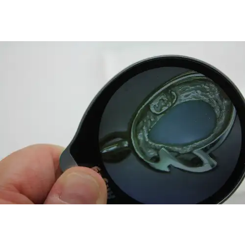 14k Y.G. GREEN SAPPHIRE LINDE LINDY STAR Dia. Acc. TEARDROP pend.