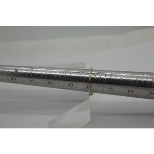 14k Y.G. Oval Cut EMERALD & DIAMOND Fancy Band ring size 7 # (4)