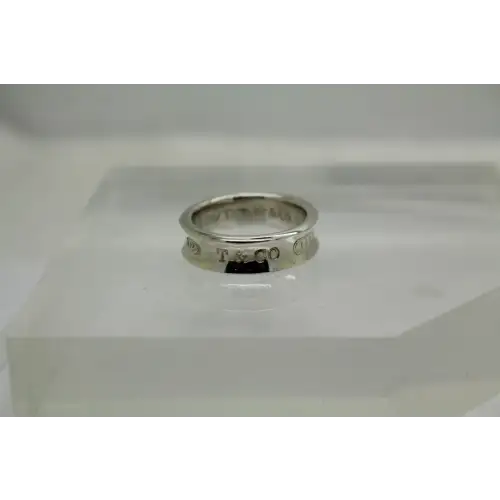 1837 TIFFANY & CO .925 S.S. 1997 CONCAVE BAND ring size 8.75 #