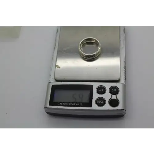 1837 TIFFANY & CO .925 S.S. 1997 CONCAVE BAND ring size 8.75 # (5)