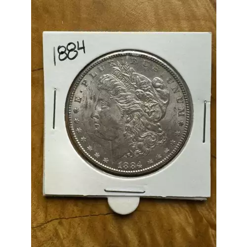 1884 P US 90% Silver Morgan $1 Dollar Coin (2)