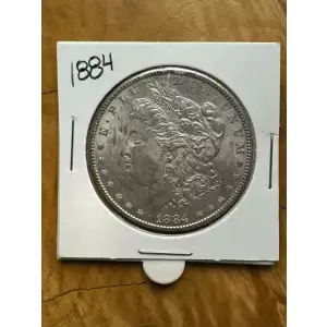 1884 P US 90% Silver Morgan $1 Dollar Coin (2)