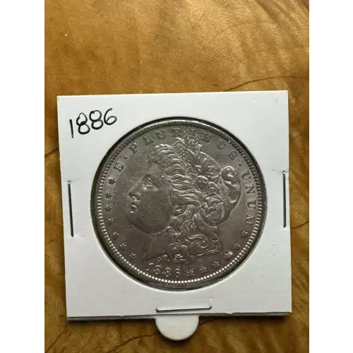 1886 P US 90% Morgan Silver $1 Dollar Coin (2)