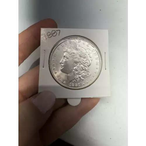 1887 P US Morgan 90% Silver $1 Dollar Coin