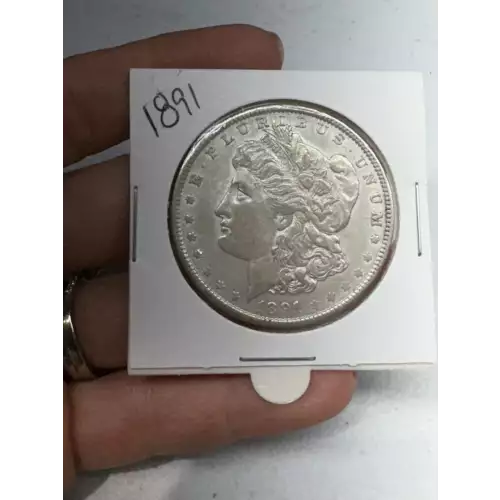 1891 P US Morgan 90% Silver $1 Dollar Coin