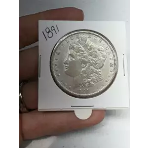 1891 P US Morgan 90% Silver $1 Dollar Coin