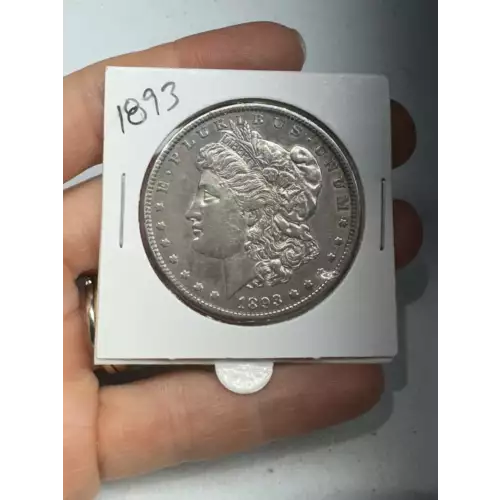 1893 P US Morgan 90% Silver $1 Dollar Coin (2)