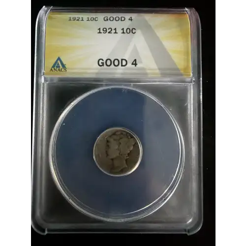 1921 Dimes Winged Liberty Head or Mercury ANACS G-4 (2)