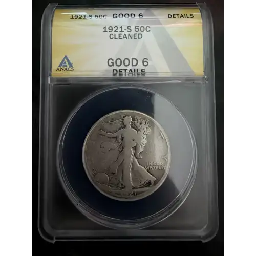 1921  S Half Dollars Liberty Walking ANACS G-6