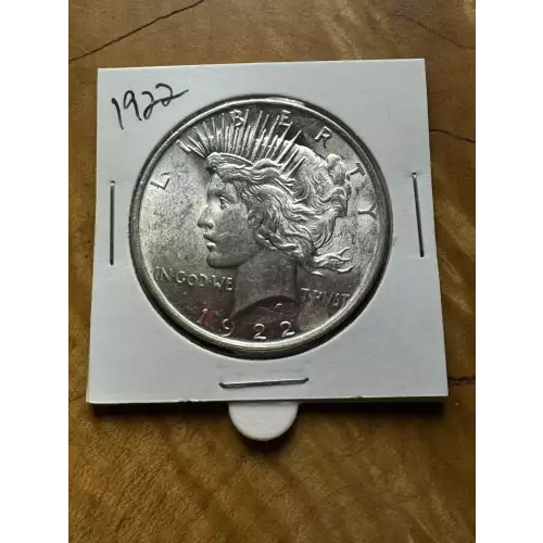 1922 P US 90% Silver Peace Dollar Coin (2)